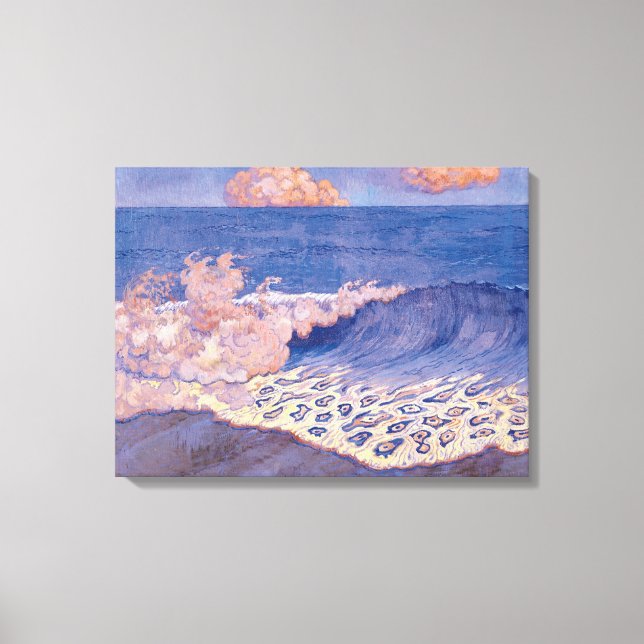Blue seascape, Wave Effect, c.1893 Canvas Print (Front)
