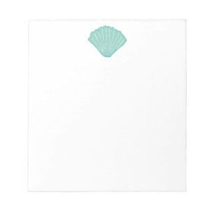 Blue Seashell Illustration Notepad