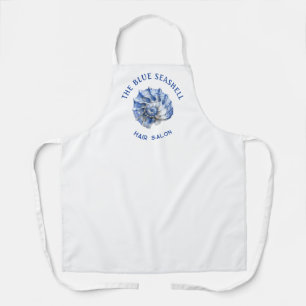 Blue Seashell Logo Apron