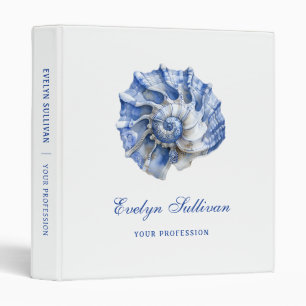 Blue seashell logo binder