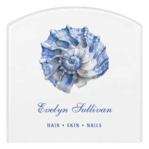 Blue Seashell Logo Door Sign