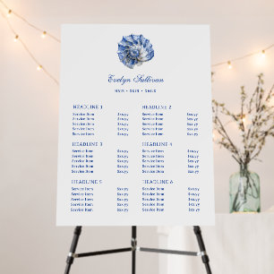 Blue Seashell Logo Price List Foam Board
