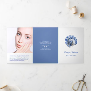 Blue Seashell Logo Trifold Brochure