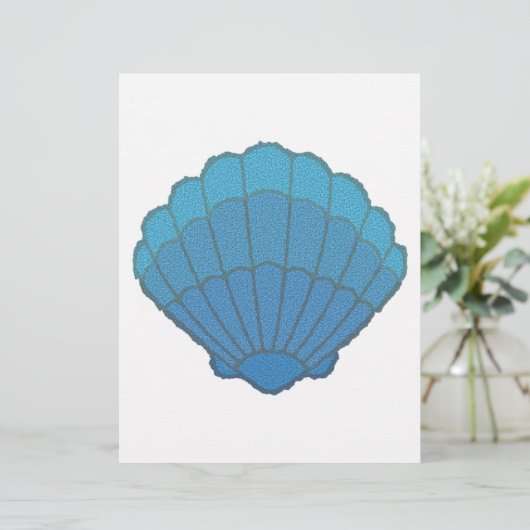 Blue Seashell Mosaic (Standing Front)