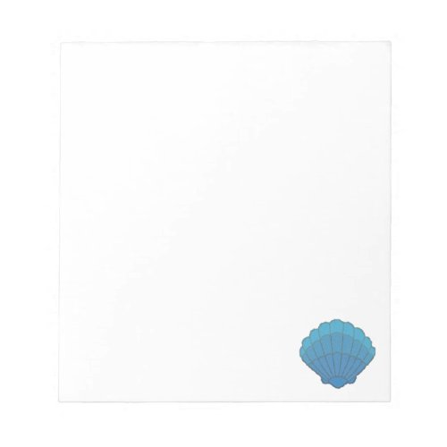 Blue Seashell Mosaic Custom Notepad