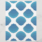 Blue Seashell Mosaic Pattern (Front)