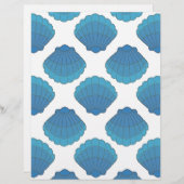 Blue Seashell Mosaic Pattern (Front/Back)