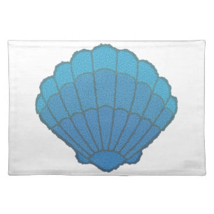 Blue Seashell Mosaic Placemat