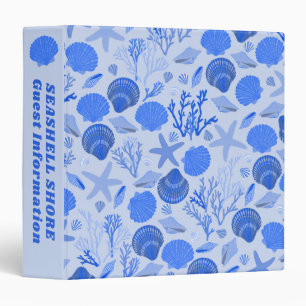 Blue Seashells Beach Vacation Rental Information 3 Ring Binder