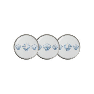 Blue Seashells Golf Ball Marker