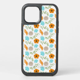 Blue Seashells Sea Snail Orange Flower OtterBox Symmetry iPhone 12 Case