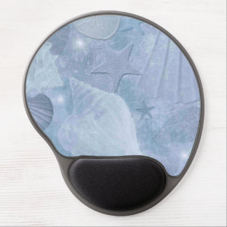 Blue Seashells & Star Fish Gel Mouse Pad