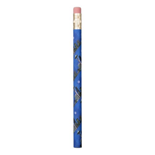 Blue Seattle Skyline Pencil