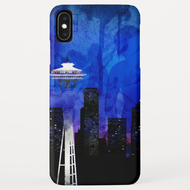 Blue Seattle Washington. Case-Mate iPhone Case (Back)