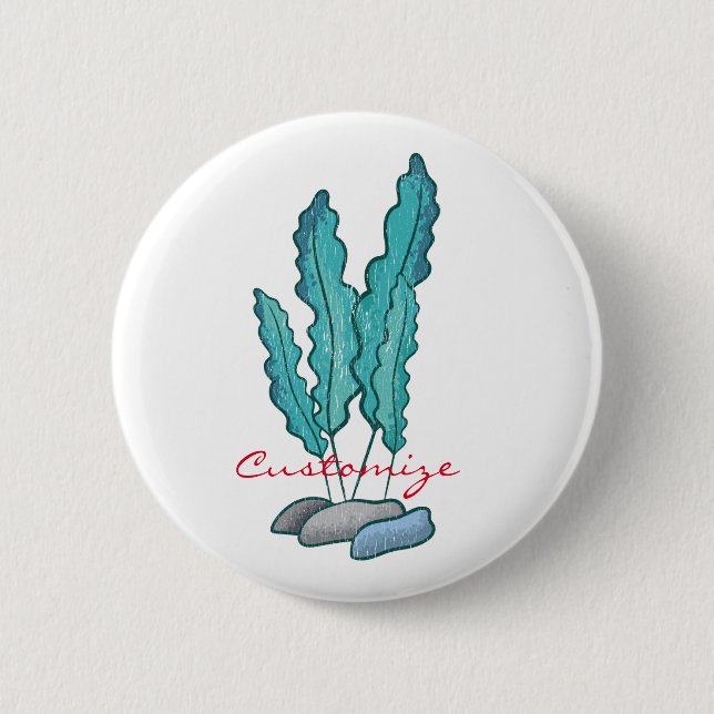 Blue Seaweed Algae Thunder_Cove Button (Front)
