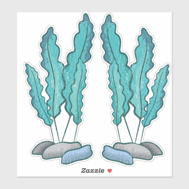 Blue Seaweed Algae Thunder_Cove Sticker (Sheet)