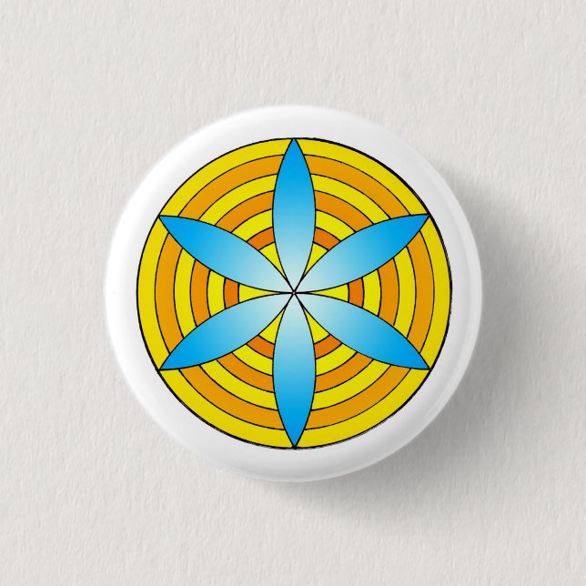 blue seed pinback button (Front)