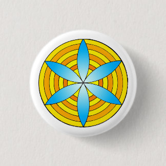 blue seed pinback button