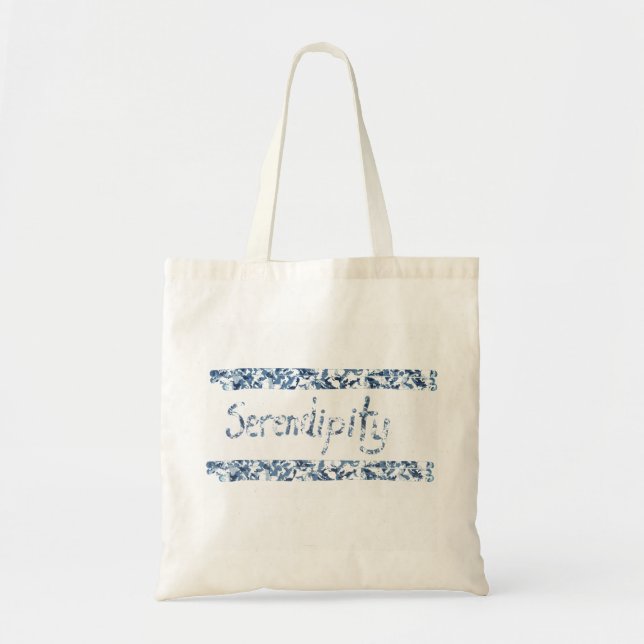 Blue serendipity tote bag (Front)