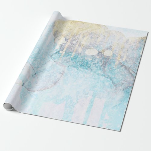 Blue Serenity Abstract Design Wrapping Paper