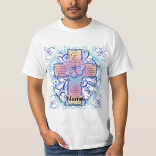Blue Serenity Cross custom name T-Shirt