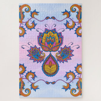 Blue Serenity Garden – Floral Pastel Dream Jigsaw Puzzle