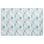 Blue Sewing And Quilting Design Fabric
