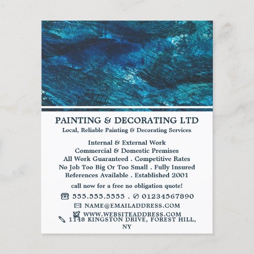 Blue Shade Painter  Decorator Advertising Flyer