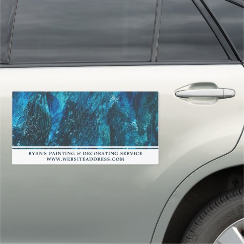 Blue Shade Painter  Decorator Car Magnet