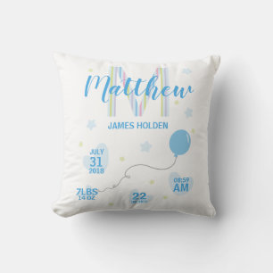 Blue Shades Newborn Design Throw Pillow
