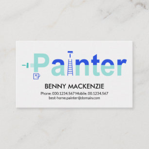 Blue Shades "Painter" Signage Painting Contractor Business Card