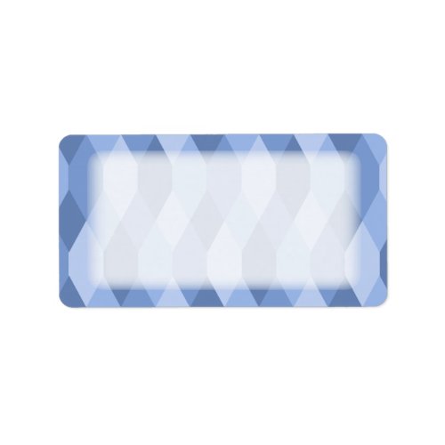 Blue Shades Rhombus And Hexagon Pattern Label