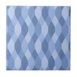 Blue Shades Rhombus And Hexagon Pattern Tile at Zazzle