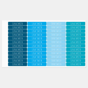 Blue Shades School Class Clothing Kids' Labels