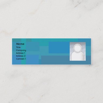 Blue Shades - Skinny Mini Business Card by ZazzleProfileCards at Zazzle