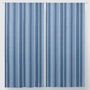 blue shades striped vertical pattern blackout curtains