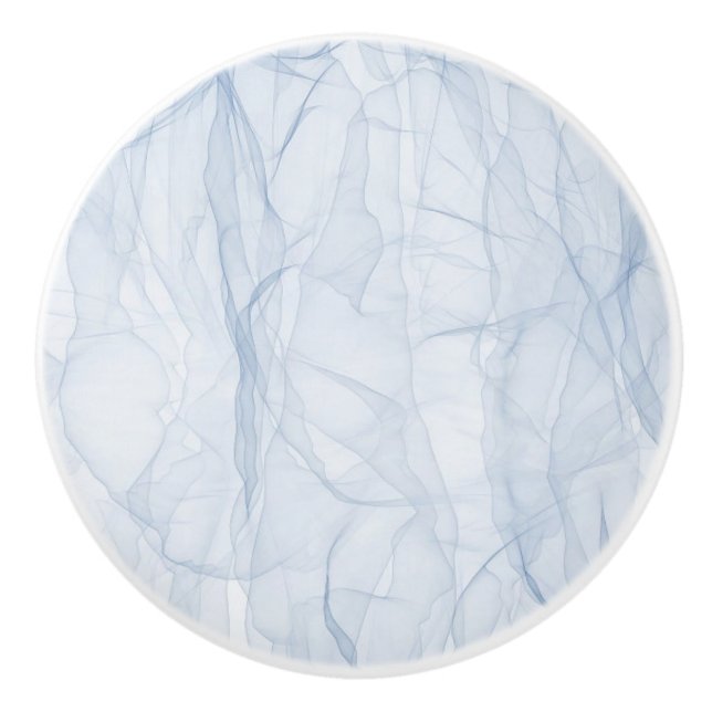 Blue Shadow Pattern Ceramic Knob (Front)