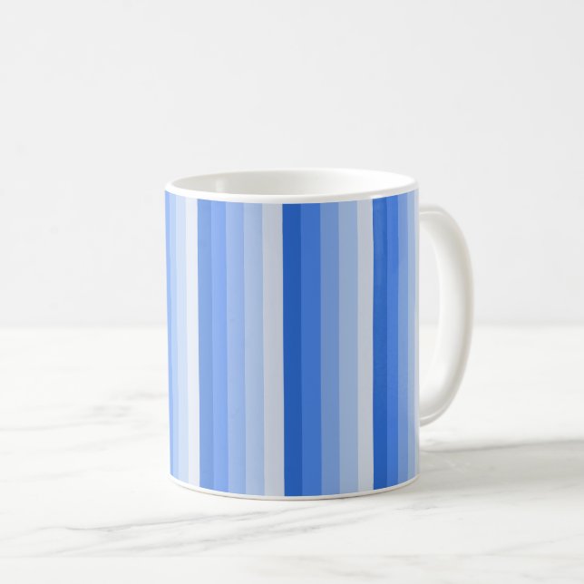 Blue shadow stripes coffee mug (Front Right)