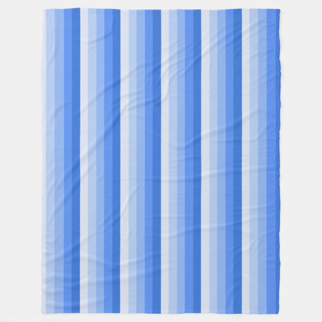Blue shadow stripes fleece blanket (Front)
