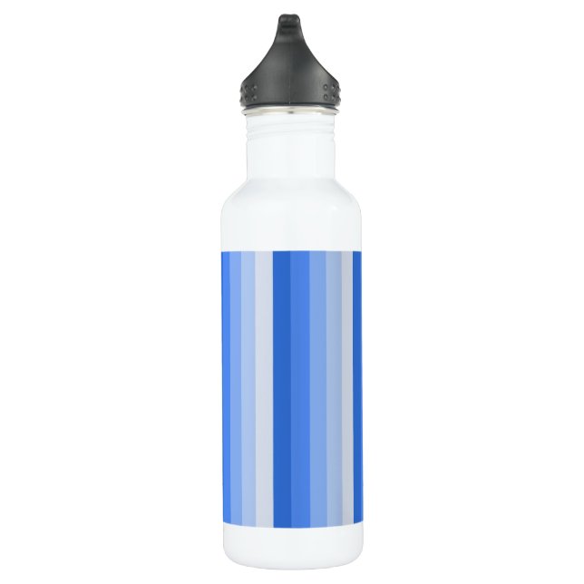 Blue shadow stripes stainless steel water bottle (Right)