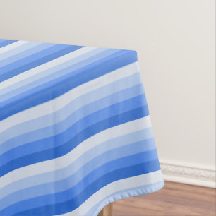 Blue shadow stripes tablecloth