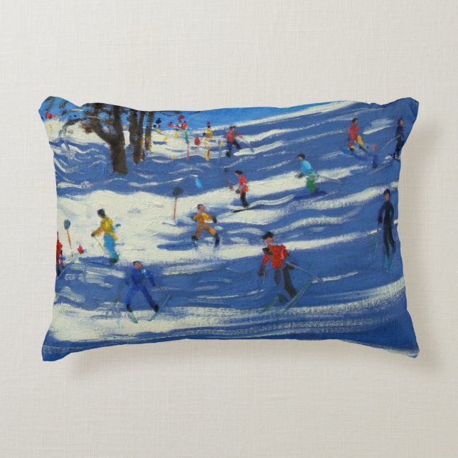 Blue shadows Morzine Decorative Pillow (Front)