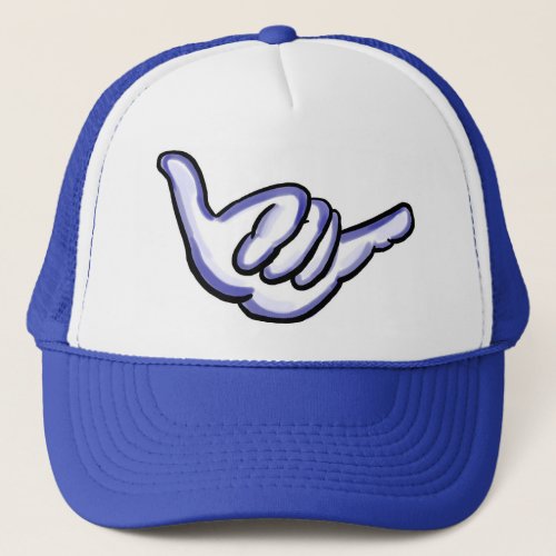 Blue shaka Hawaii hat