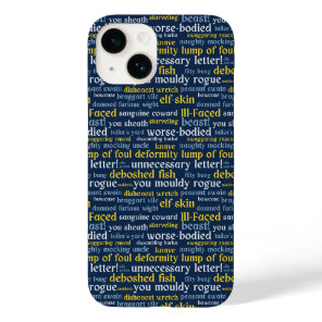 Blue Shakespeare Insult Funny Classic Literature Case-Mate iPhone 14 Case