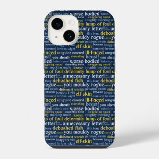 Blue Shakespeare Insult Funny Classic Literature iPhone 14 Case