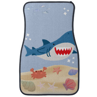 Blue shark car mat 