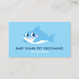 Blue Shark Fish Baby Sitter Care Business Card