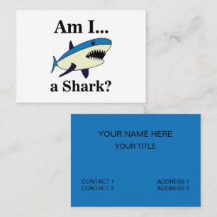 Blue Shark Funny Business Card