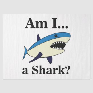 Blue Shark Funny Tissue Paper