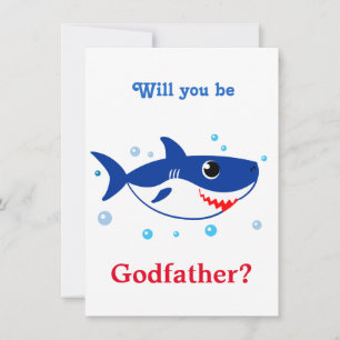 Blue Shark Godfather Proposal for Baby Shark
